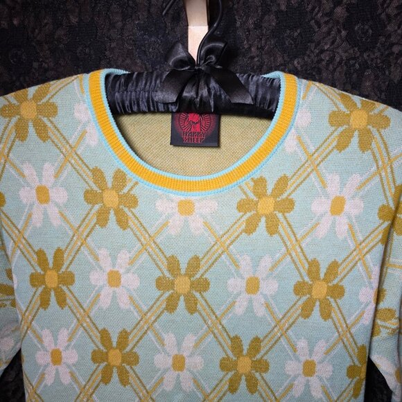 Happy Sheep Floral Wool/Cashmere Blend Sweater S - Picture 3 of 8